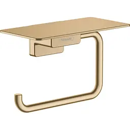 Тримач паперу з полицею Hansgrohe AddStoris Brushed Bronze 41772140 Бронза