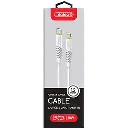 Кабель Intaleo CBFLEXTL1 Type-C to Lightning 1.2м 18W White - мініатюра 3