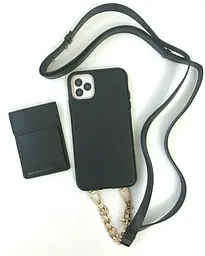 Чохол шкіряний протиударний з відділенням для карток Sonix Leather Crossbody Wallet для iPhone 11 Pro Max/XS Max Black - мініатюра 8