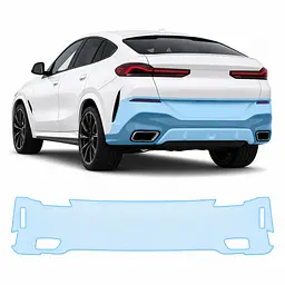 Антигравійна захисна бронеплівка за лекалами для BMW X6 G06 facelift 2023- задній бампер