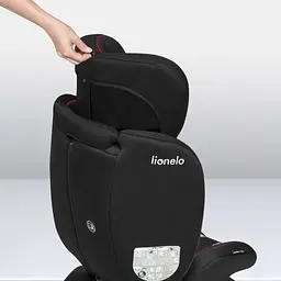 Дитяче автокрісло Lionelo Bastiaan i-Size Black Red, чорне з червоним (LO-BASTIAAN I-SIZE BLACK RED) - мініатюра 9