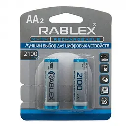 Акумуляторна батарейка Rablex HR6 AA NI-MH 2100mAh 2 шт