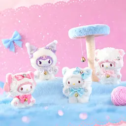 М’яка іграшка-сюрприз Pop Top Sanrio Кіт з кліпсою 16 см Текстиль Різнобарвний - мініатюра 3