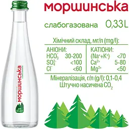 Упаковка мінеральної води Моршинська слабогазована 3.96 л (0.33 л x 12 шт.) - мініатюра 4