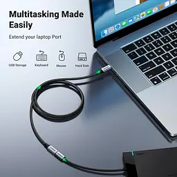 Кабель Ugreen USB 3.1 Type-C M-F,1 м,5A （10Gbps）Чорний,US372 (30205) - мініатюра 10