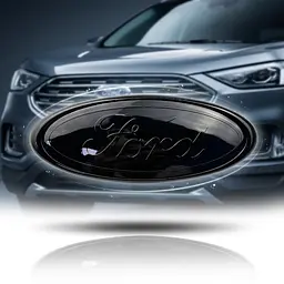 Емблема Ford чорна 114x45 мм пластик метал (Focus Mondeo Fiesta Fusion Kuga Edge Explorer Transit) - мініатюра 2