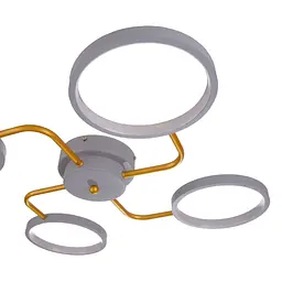 Люстра стельова Brille в хол LED 30W WW+NW+CW GY (BR-01 640C/4) - мініатюра 3