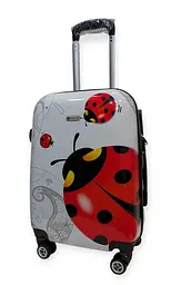 Валіза маленька ручна поклажа Worldline Airtex 809/ladybug S полікарбонат Різнокольоровий