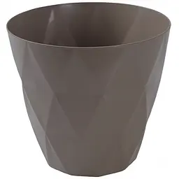 Горщик для квітів Violet House 0200 Prizma Brown з внутрішнім зливом води 5 л (0200 PRIZMA BROWN д/квітів з вну)