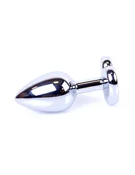 Анальна пробка із кристалом B-Series Jewellery Silver Heart PLUG Light Blue, 7х2.7 см, блакитний - мініатюра 5