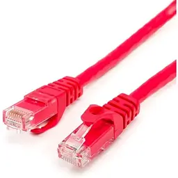 Патч-корд UTP Atcom RJ45, Cat.6, мідь, 3 м, червоний (9216)