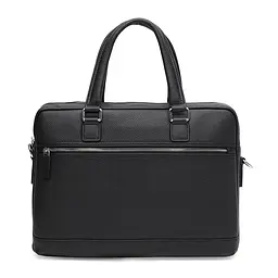 Чоловіча сумка Borsa Leather K16613-1-black 37х28.5х8 см Чорний