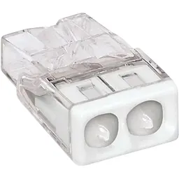 Клема Brille Wago Compact для розподільних коробок 2X2.5 прозора/біла з пастою 2273-242