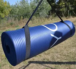 Килимок для йоги та фітнесу PowerPlay 4151 NBR Performance Mat Синій (183x61x1.2) (PP_4151_Blue_1.2cm) - мініатюра 5