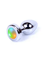 Анальна пробка - Jewellery Silver Plug Disco Flashlight - мініатюра 3