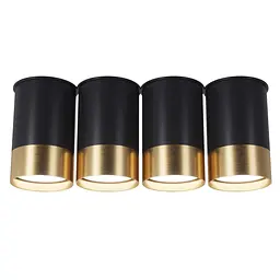 Точковий спот BP Black/White Gold на 4 лампи, PikArt арт. 25624 Золотий/чорний 1