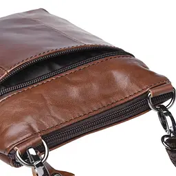 Чоловіча сумка Keizer K1701-brown 19х16х4 см Коричневий - мініатюра 5