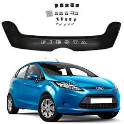 Дефлектор капота мухобойка Fiesta 2002-2008 Коротка Євро Кріплення (Voron Glass) MF10602