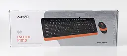 Комплект A4Tech Fstyler Sleek Multimedia Comfort F1010, Black/Orange, клавіатура+миша, USB (F1010-BO) - мініатюра 5