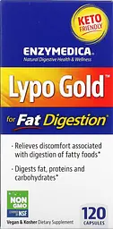 Оптимізатор перетравлення жиру ферменти Enzymedica Lypo Gold 120 капс