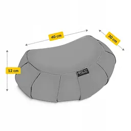 Подушка для йоги та медитації 4FIZJO Zafu напівкругла 40 x 30 x 12 см Grey (P-5907739315502) - мініатюра 7