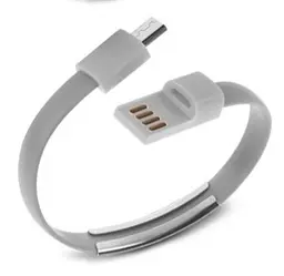Кабель-браслет micro USB 2.0 сірий RTL