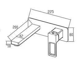 Змішувач для умивальника вбудований Koer KB-16009-07 (KR5981) - мініатюра 5