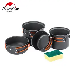 Набір туристичного посуду Naturehike NH15T401-G (4 шт.) - мініатюра 2