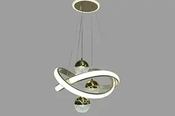 Підвісна LED люстра у формі нескінченності з кулями Linisoln 9041-600 у золоті