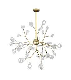 Люстра LED Levistella 918LP262-36 GD+CL, 36W, золото + прозоре скло, сучасний стиль для дому