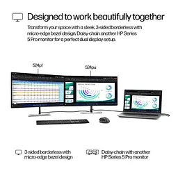 Монітор 23.8" HP S5 Pro 524pu FHD IPS 100Hz (9D9V7AA) - мініатюра 8