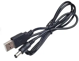 Кабель живлення Dynamode USB 2.0 AM – DC 5.5 х 2.1 мм, USB 5V–>DC 5V, 1 м, чорний (DM-USB-DC-5.5×2.1mm)