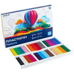 Пластилін восковий Kite Classic 24 кольори 480 г (K-089) - мініатюра 4