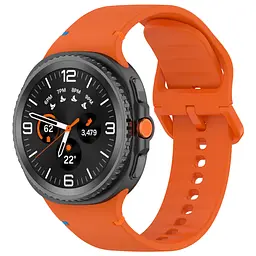 Силіконовий ремінець на смарт годинник Samsung Galaxy Watch 8 40mm/8 Classic 46mm/8 44mm, Silicone, orange, зі зручною застібкою, на фітнес браслет, ArmorStandart (ARM86867)