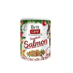Хрусткі різдвяні ласощі для котів Brit Care Superfruits Snack Christmas з лососем та обліпихою, 100 г