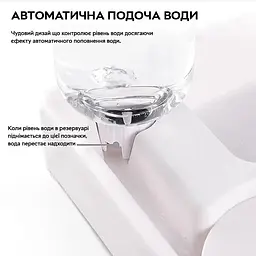 Миска для тварин Semi Animal Bowl 21см*22см*26см 500 мл кутова, White з автоматичною поїлкою - мініатюра 4