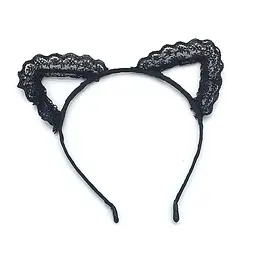 Обруч з котячими вушками Babydoll Універсальний.. Чорний 4503 - мініатюра 10