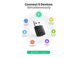 Bluetooth адаптер UGREEN CM390 Black (80889) - мініатюра 6