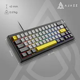 Клавіатура Ajazz AK650 Moon Yellow Switch Black/Grey/Yellow (AK650-MY-GWY) [156879] - мініатюра 15
