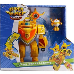 Ігровий набір Super Wings Super Robot Suit Золотий Хлопчик (EU770352) - мініатюра 3