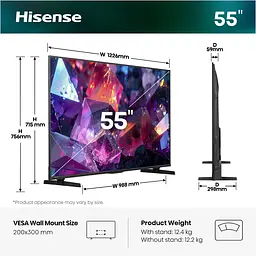 LED-телевізор Hisense 55E7S PRO (7263484) - мініатюра 4