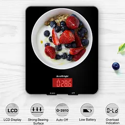 AccuWeight 201 цифрові багатофункціональні ваги для м'яса з РК-дисплеєм для випічки, кухні, приготування, вантажопідйомність 11 фу - мініатюра 4