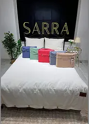 Комплект постільної білизни SARRA Двоспальний з простирадлом на резинці 160х200+30 см Kiremit ранфорс TC303375979 - мініатюра 3