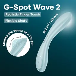 Вибратор Satisfyer G-Spot Wave 2 Ice Blue, имитирует ласки пальцем - миниатюра 2