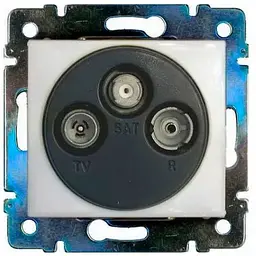 Розетка Brille Tv/Fm/Sat біла 2400МГц Валена (774435)