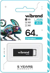 USB Flash Wibrand USB 2.0 Chameleon 64Gb Black - мініатюра 2