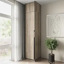 Шафа розпашна Moreli Ramo FR-0012 зі штангою для одягу та антресоллю 518х570х2500 мм Дуб Гранж Пісочний