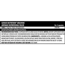 Передтренік Genius Nutrition Arginine AKG 90 капсул - мініатюра 2