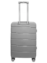 Валіза середня M+ з поліпропілену Milano bag 0305 84л Срібна - мініатюра 3