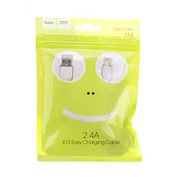Кабель Hoco X13 Easy charged Type-C charging cable, ( L-1M ) White - мініатюра 2